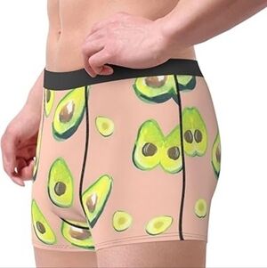 Ironyte Avocado Print Men's Boxer Briefs Sz L (36-38) New